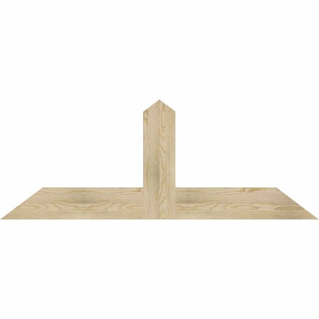 Ekena Millwork Portland Rough Sawn Timber Gable Bracket, Douglas Fir, 60"W x 22"H x 2"D x 6"F, 9/12 Pitch GBW060X22X0206POR00RDF